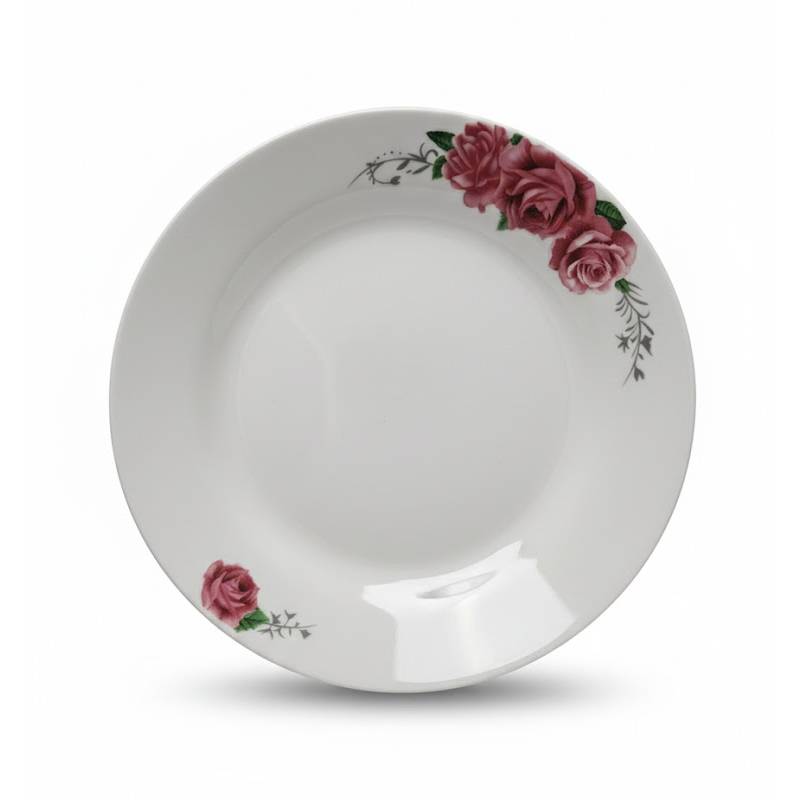 Service à Table 20 Pièces en Porcelaine - Floral Rose