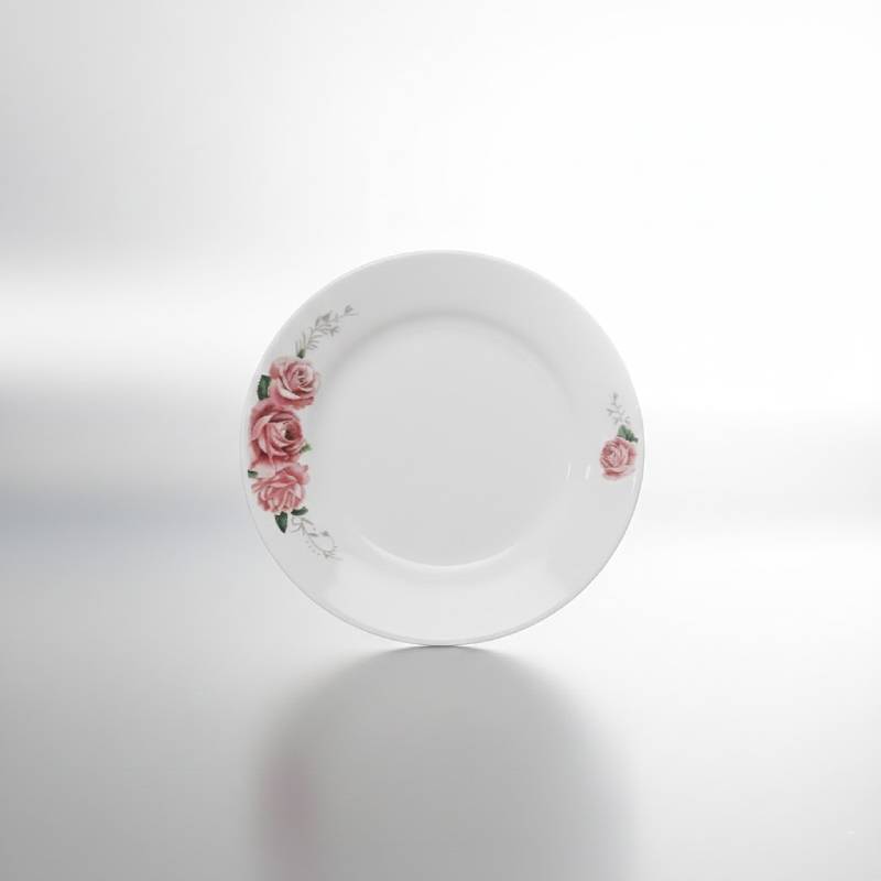 Service à Table 20 Pièces en Porcelaine - Floral Rose