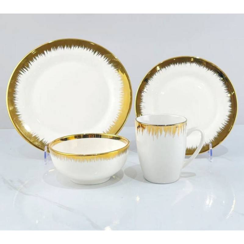 Service de Table 16 Pièces en Porcelaine - Motif 1