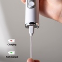 Mousseur à Lait 2 en 1 Rechargeable Florence 4W 9000RPM Blanc