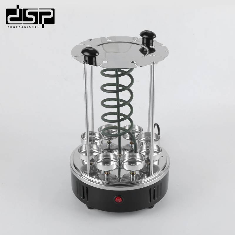 Barbecue Électrique Vertical DSP 8 Fourchettes 1500W – Rotation Automatique