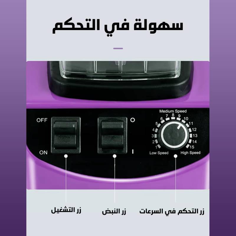 Blender électrique multifonction DSP - 1800W - 2L- Violet