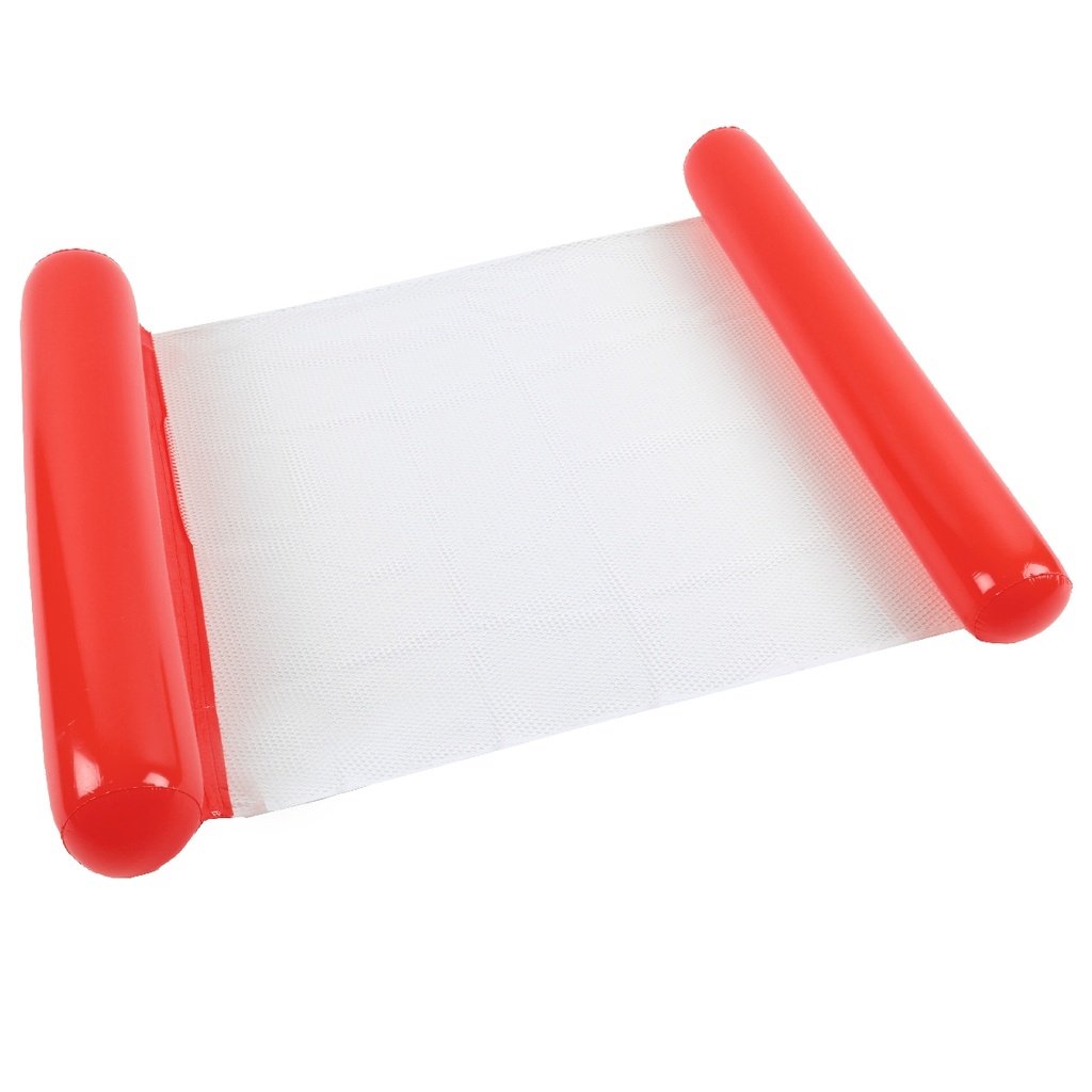 [HP4392-4GO-Rouge] SAINTEVE Hamac de Piscine Gonflable Flottant Pliable -110 x 80 x 18 cm- 1 place (Rouge)
