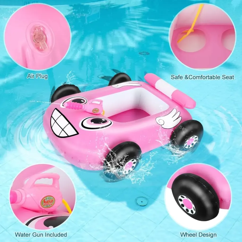 Siège de voiture gonflable pour enfants avec Pistolet d'eau