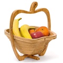 Panier à Fruits en Bois Décoratif Pliable en forme De Pomme