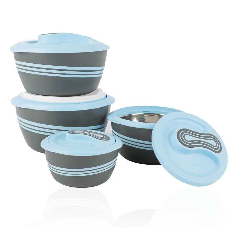[PZ1200-GO-Bleu] Set 4 Pièces Thermos Alimentaire Isotherme-PALAZIO Pinnacle (Bleu)