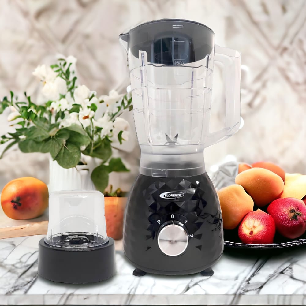 Blender Electrique Florence 2en1-1000W 1.5L avec Moulin à Épices