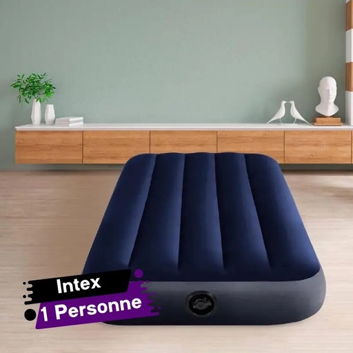 Matelas Gonflable Intex Durabeam Plus - Dimensions 99x191x36 Cm, Bleu, Neuf