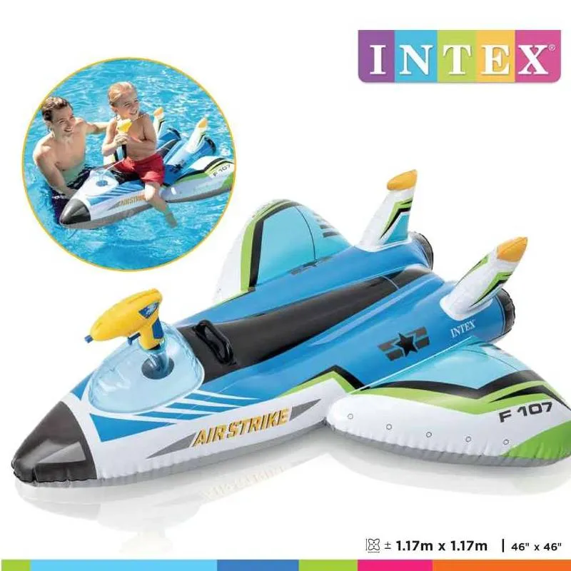Véhicules Bouée gonflable avion à pistolet à eau Intex -117 X 117 cm -Bleu