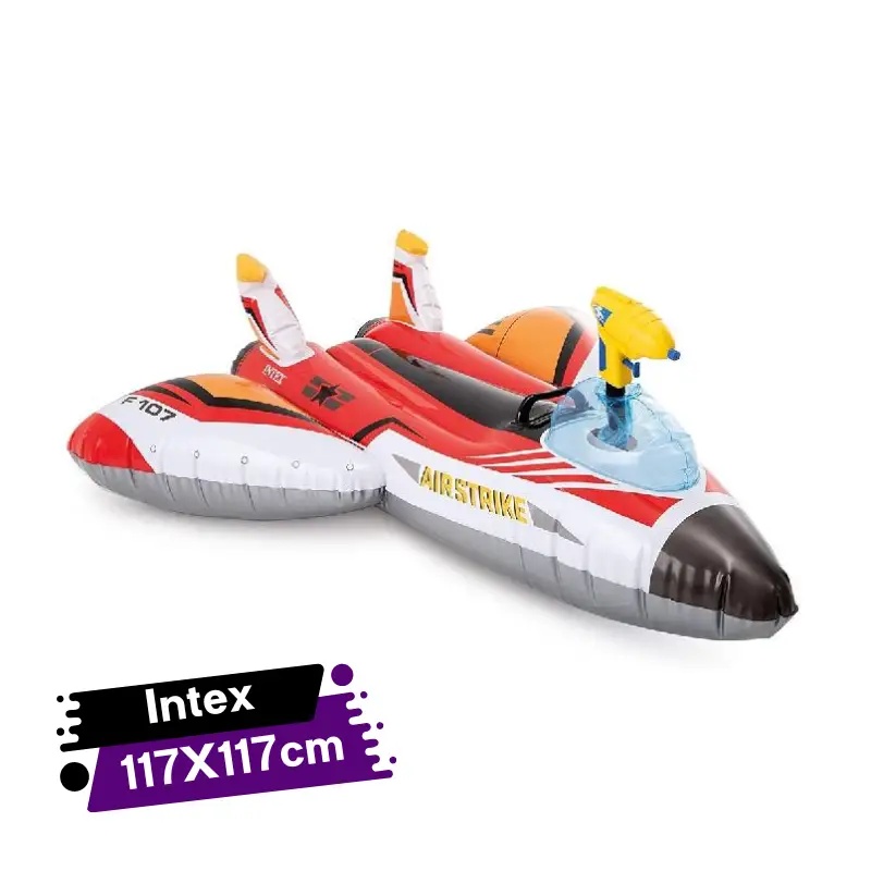 Intex Bouée gonflable avion à pistolet à eau -117 X 117cm -Rouge
