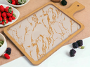 Planche en Bois pour Servir des Aliments et des Friandises, Format Rectangulaire avec Poigné