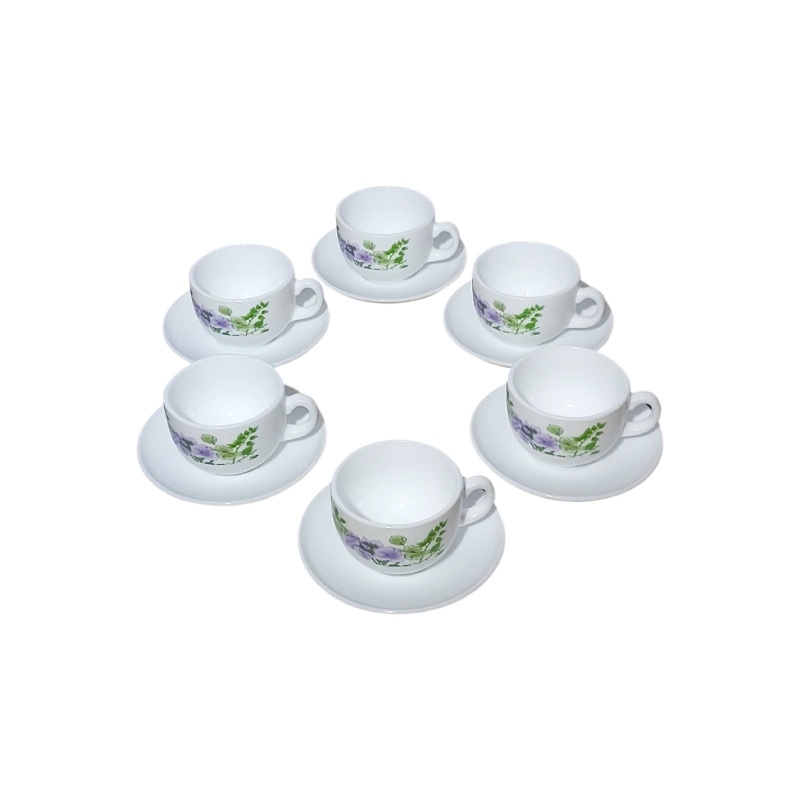 Luminarc Coffret De 6 Verres à Café Tasse et Sous Tasses – MABELLE 9 CL