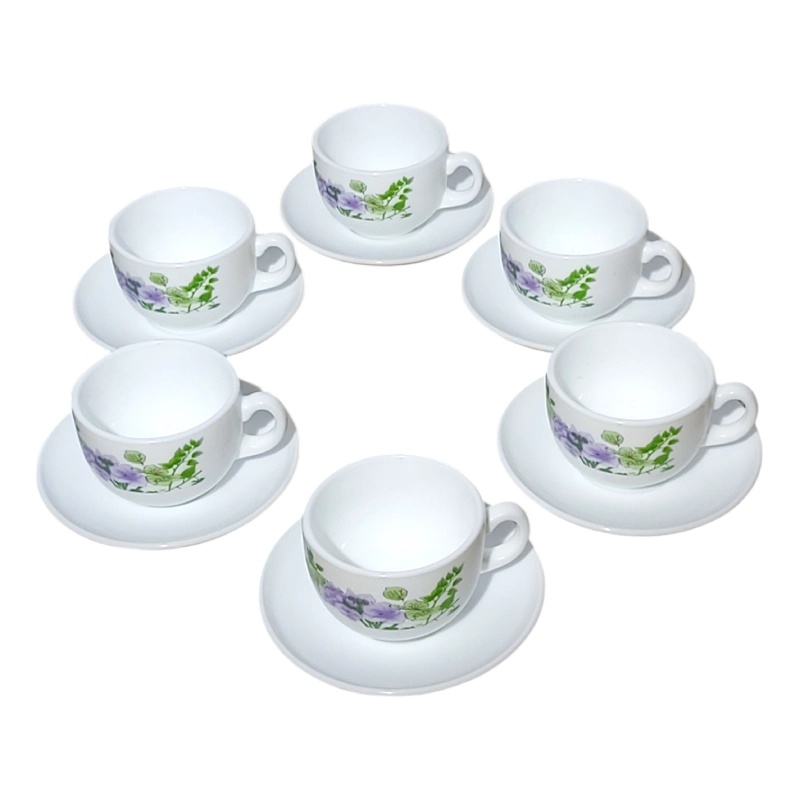 Luminarc Coffret De 6 Verres à Café Tasse et Sous Tasses – MABELLE 22 CL