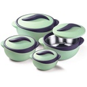 Set 4 Pièces Thermos Alimentaire Isotherme Vert d'Eau-PARISA Pinnacle