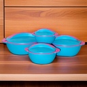 Set 4 Pièces Thermos Alimentaire Isotherme Bleu-PICASSO Pinnacle