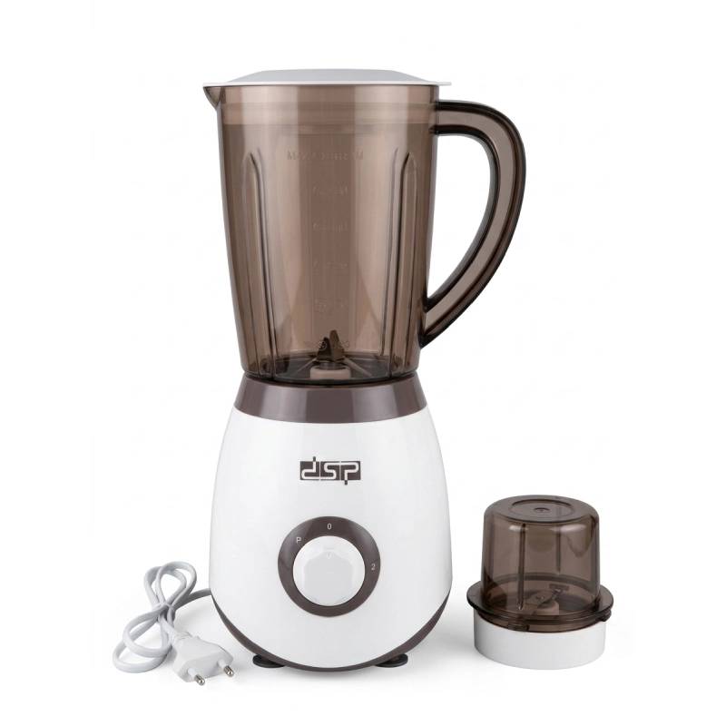 [KJ2002-GO-Marron] blender électrique DSP avec moulin à café/épices inclus -350W-1,5L-Marron