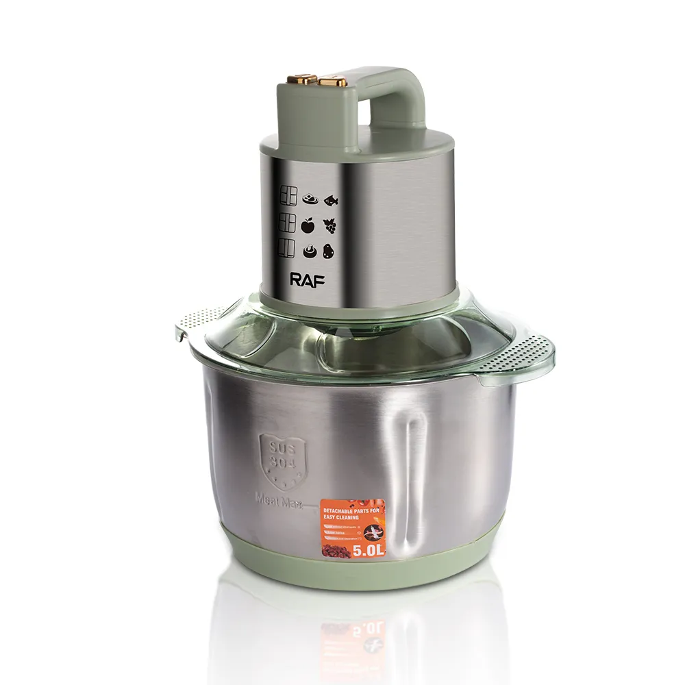 Hachoir Electrique En Inox RAF - 5L - 500W-Vert