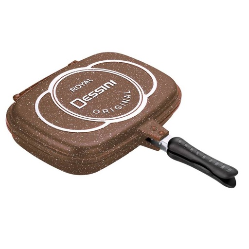 [PDFRD-GO-Marron] Poêle Double Face Royal DESSINI 36cm - MARRON