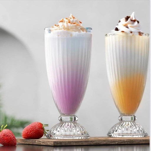 [CCEMS-6GO] Coffret de 6 Coupe AZUR Glass 380ml -SEASHELL MILK SHAKE