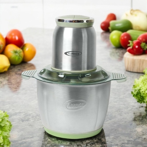 [AT7002-GO-Vert] Hachoir électrique Florence Bol Inox 3L-1000W-Vert