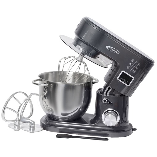 [LH215A-GO-Gris] Robot Pétrin Florence 6,5L à Afficheur Digitale-2000W - Gris