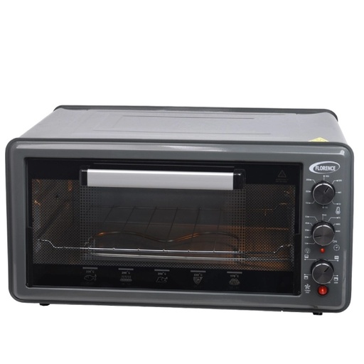 [FH52LT-GO-Gris] Four Électrique Florence 52L 1500W – Avec Tournebroche & Turbo -Gris