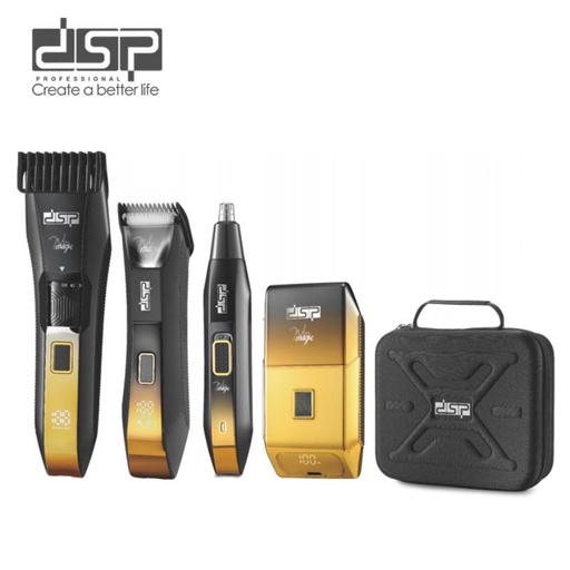 [80174-GO] Kit Tondeuse 4 EN1 Professionnel DSP 5W - Noir Doré