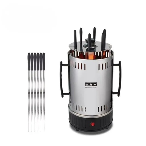 [KB4008-GO] Barbecue Électrique Vertical DSP 6 Fourchettes 1000W – Rotation Automatique